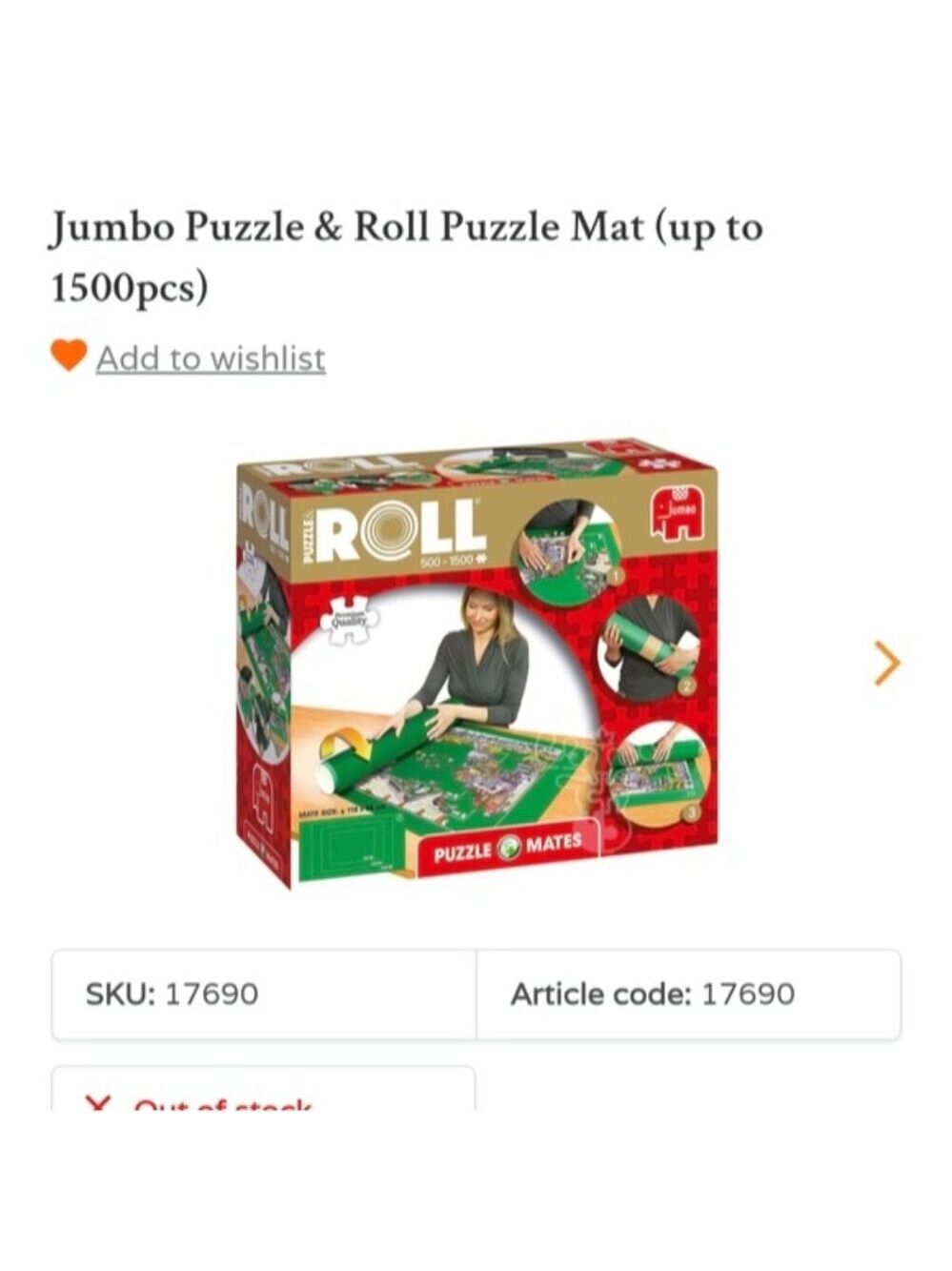 Jumbo Puzzle & Roll Puzzle Mat (up to 1500pcs)
